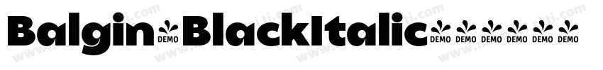 Balgin-BlackItalic字体转换
