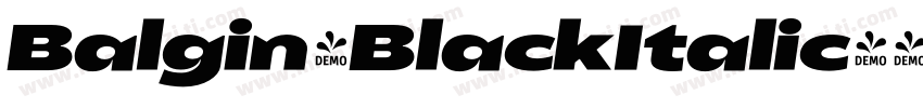 Balgin-BlackItalic字体转换