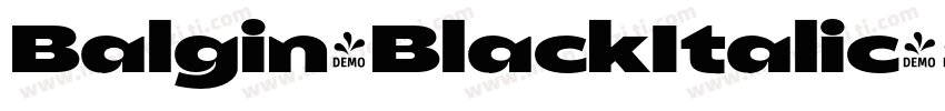 Balgin-BlackItalic字体转换