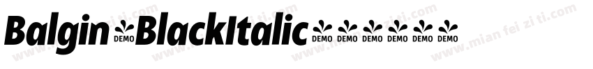 Balgin-BlackItalic字体转换