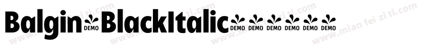 Balgin-BlackItalic字体转换