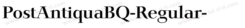 PostAntiquaBQ-Regular字体转换