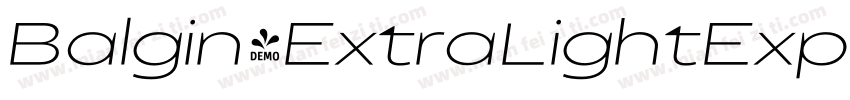Balgin-ExtraLightExp字体转换