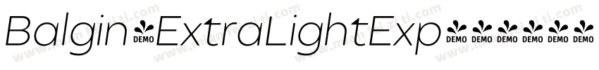 Balgin-ExtraLightExp字体转换