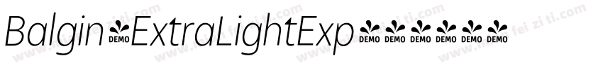 Balgin-ExtraLightExp字体转换