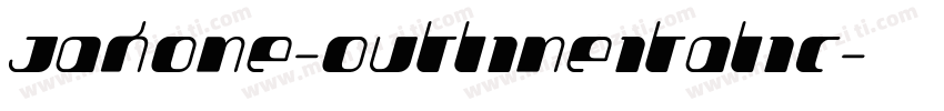 Jakone-OutlineItalic字体转换