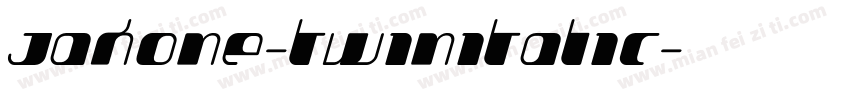Jakone-TwinItalic字体转换