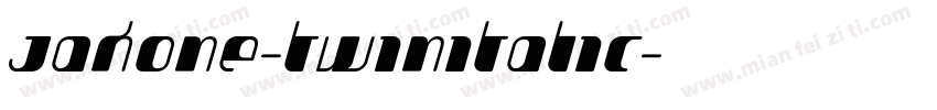 Jakone-TwinItalic字体转换
