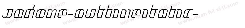 Jakone-OutlineItalic字体转换