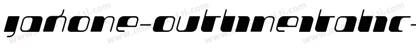 Jakone-OutlineItalic字体转换