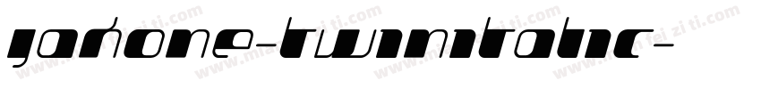 Jakone-TwinItalic字体转换