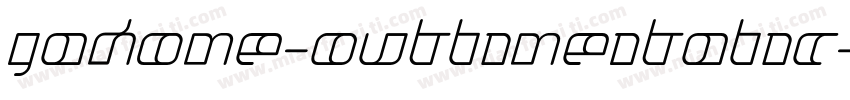 Jakone-OutlineItalic字体转换