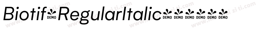 Biotif-RegularItalic字体转换