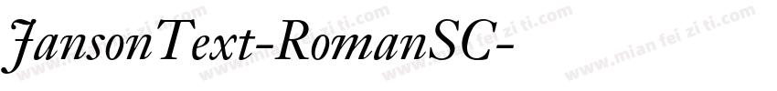 JansonText-RomanSC字体转换