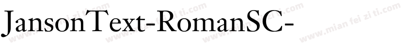 JansonText-RomanSC字体转换