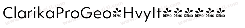 ClarikaProGeo-HvyIt字体转换