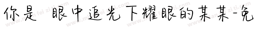 你是萬眾眼中追光下耀眼的某某字体转换