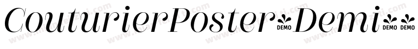 CouturierPoster-Demi字体转换