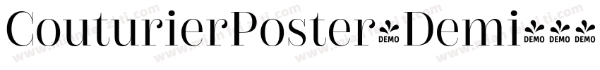 CouturierPoster-Demi字体转换