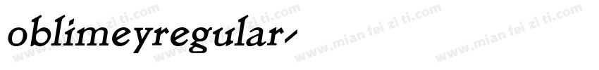 oblimeyregular字体转换