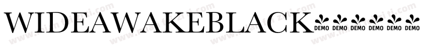 WIDEAWAKEBLACK字体转换