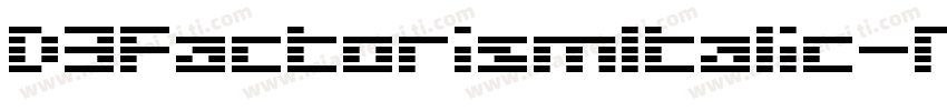 D3FactorismItalic-MVeB字体转换