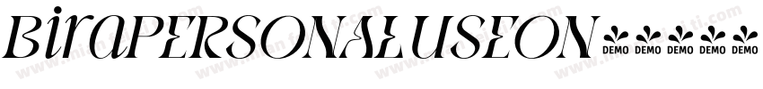 BiraPERSONALUSEON字体转换