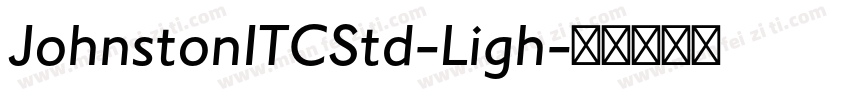 JohnstonITCStd-Ligh字体转换