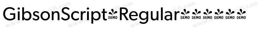 GibsonScript-Regular字体转换