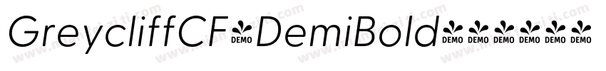 GreycliffCF-DemiBold字体转换