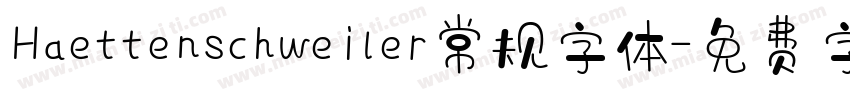 Haettenschweiler常规字体字体转换