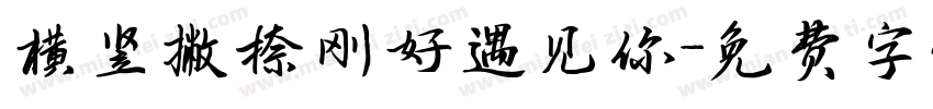 横竖撇捺刚好遇见你字体转换