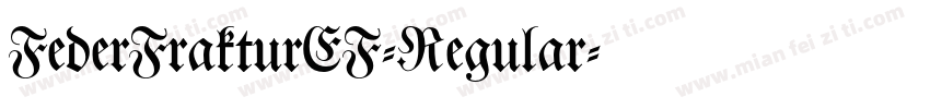 FederFrakturEF-Regular字体转换