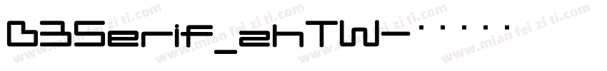 D3Serif_zhTW字体转换
