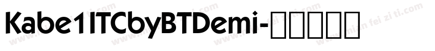 Kabe1ITCbyBTDemi字体转换
