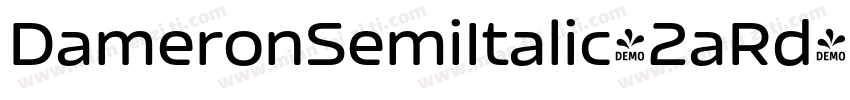 DameronSemiItalic-2aRd字体转换