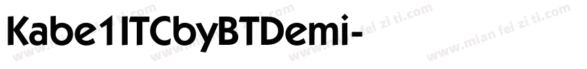 Kabe1ITCbyBTDemi字体转换