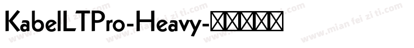 KabelLTPro-Heavy字体转换