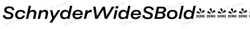 SchnyderWideSBold字体转换