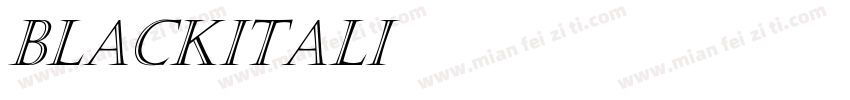 BlackItali字体转换