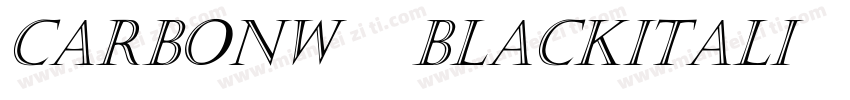 CarbonW05-BlackItali字体转换