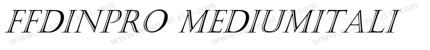 FFDINPro-MediumItali字体转换