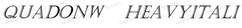 QuadonW05-HeavyItali字体转换