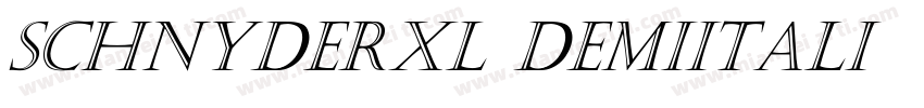 SchnyderXL-DemiItali字体转换