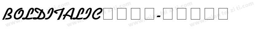 BOLDITALIC字体下载字体转换