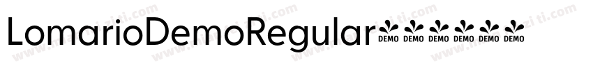 LomarioDemoRegular字体转换