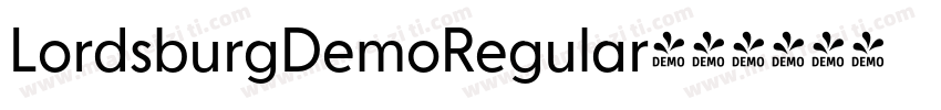 LordsburgDemoRegular字体转换