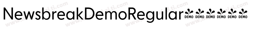 NewsbreakDemoRegular字体转换