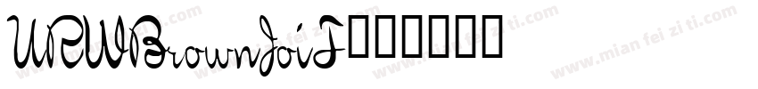 URWBrownJoiT字体转换