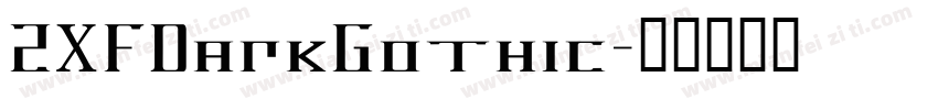 ZXFDarkGothic字体转换